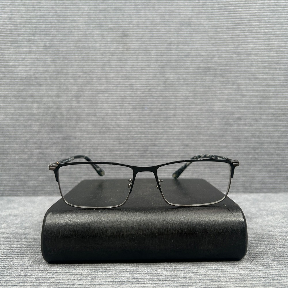 Police VPL980K Titanium Y2k Eyeglasses Black Rectangular Frames 56-16-145